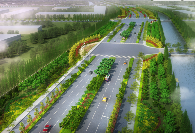 道路景观设计效果图