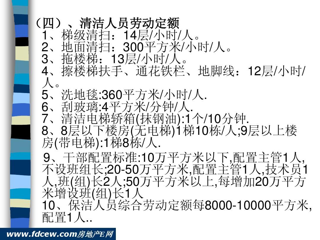 小区物业人员配置标准