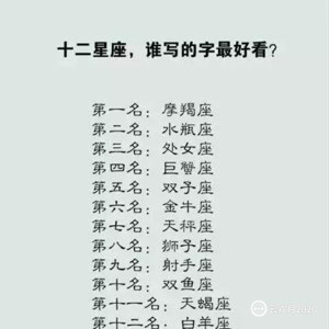 十二星座谁写字最好看
