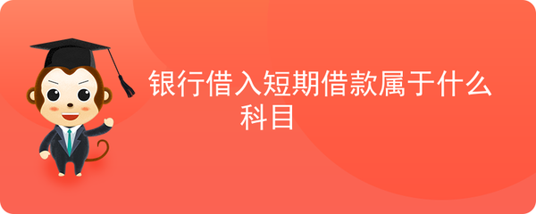 短期借款属于