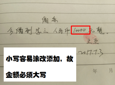 借款金额怎么写