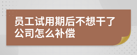 试用期不想干了