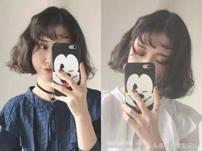 短刘海中分发型女