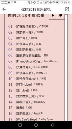 2018年好听的歌曲
