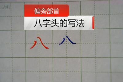 八字笔画顺序怎么写