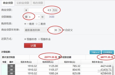 二套房房贷计算器