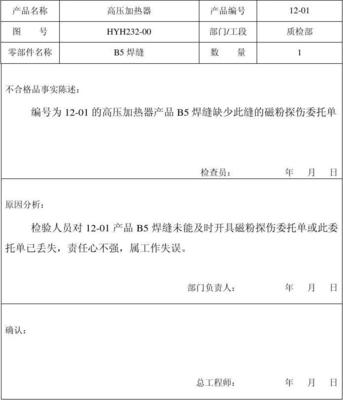 不合格报告单怎么写