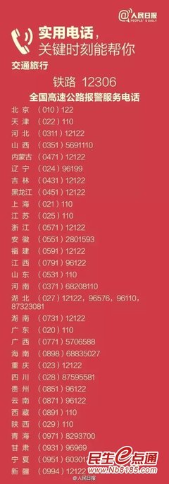 火车报警电话