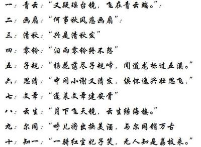 唐诗起名