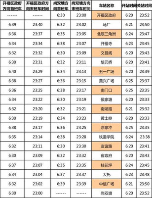 长沙地铁二号线时间