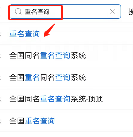姓名同名查询