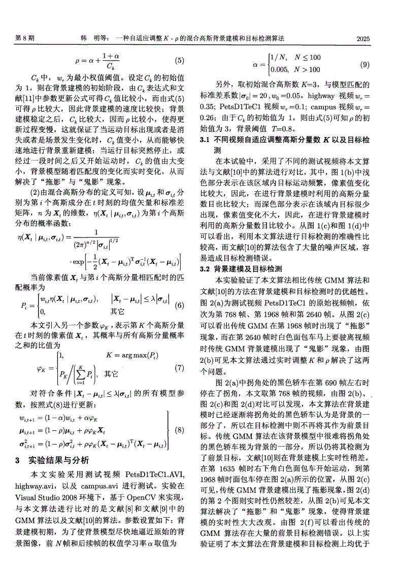 混合高斯建模目标检测完整程序