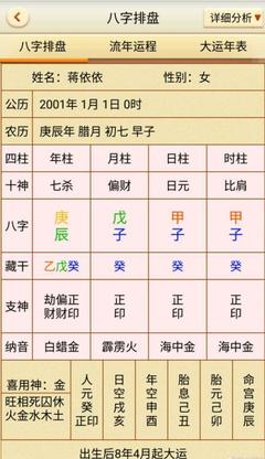 八字排盘看姻缘