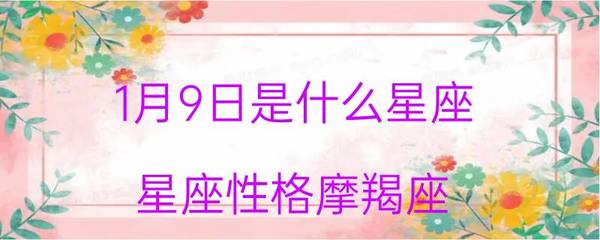 1月9号什么星座