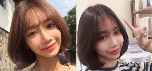 短发内扣烫发