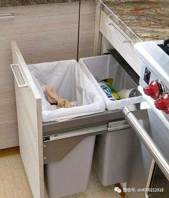 整体厨房垃圾桶怎么放