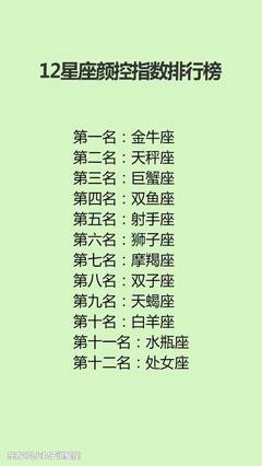 颜控星座