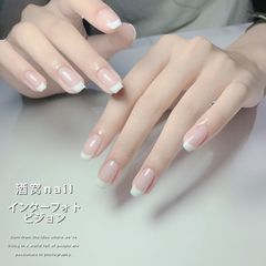 法式美甲白边