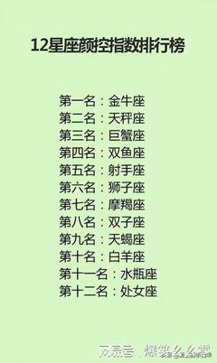 颜控星座