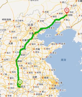 武汉到沈阳多少公里