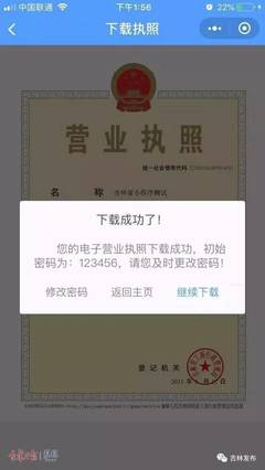 电子版营业执照