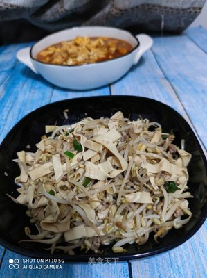 豆芽豆腐皮怎么炒好吃