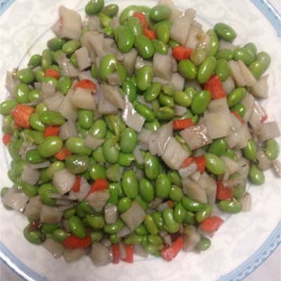 青豆炒藕丁的制作方法