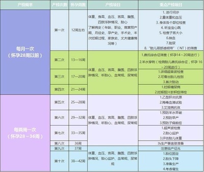 五个月检查哪些项目