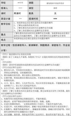 校园意外伤害案例