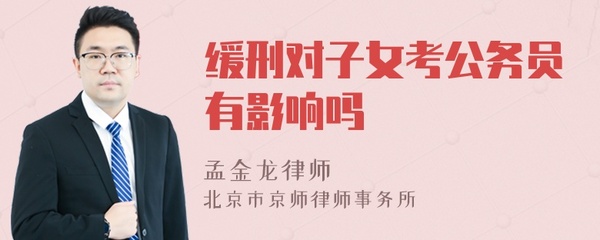 缓刑子女能考公务员吗