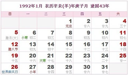 92年2月22阳历是多少号