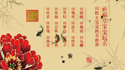 田姓女宝宝好听名字大全