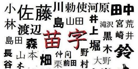 用苗字取名