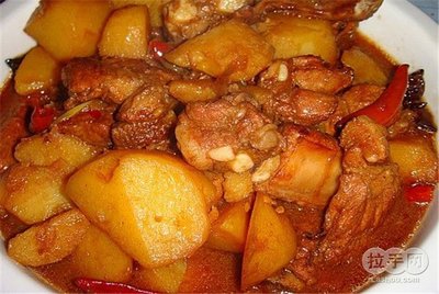 油菜炖土豆的做法