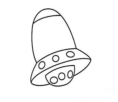 宇宙飞船怎么画简单图片