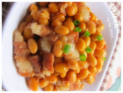 黄豆焖肉粒的做法大全家常
