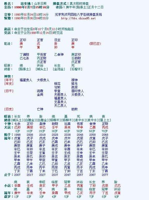 元亨利贞四柱八字