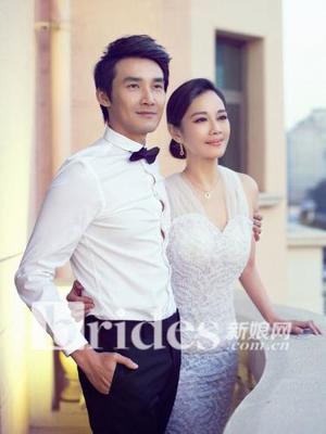 张铎陈松伶夫妇甜蜜婚纱照 登《新娘》封面