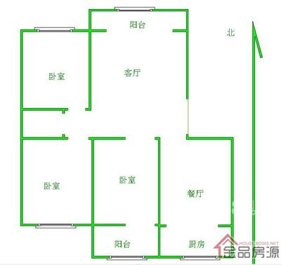 卧室和厨房一墙之隔