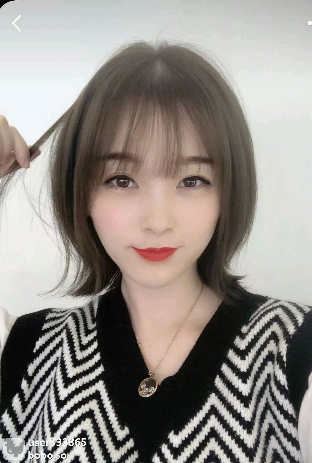 空气刘海照片女