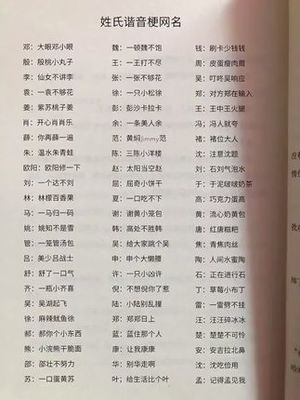姓氏网名大全
