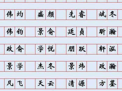 起名字带一字男孩名字