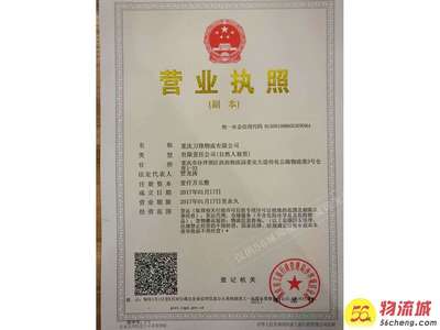 物流公司营业执照
