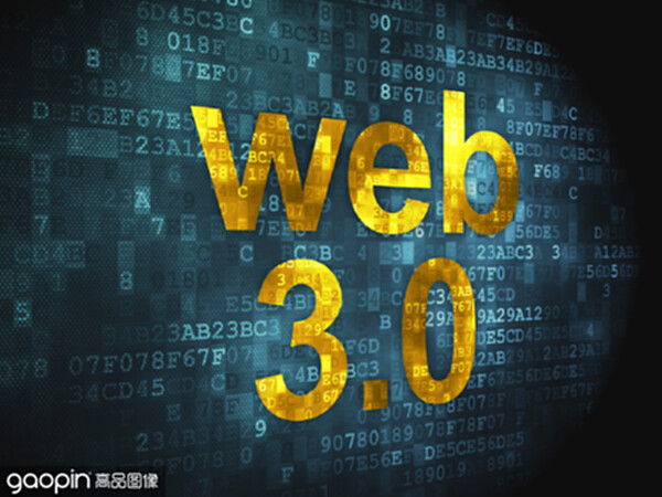 SEO web development concept: Web 3.0 on digital background