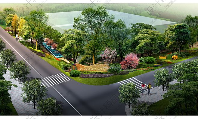 道路景观设计效果图