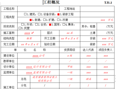 装修工程概况