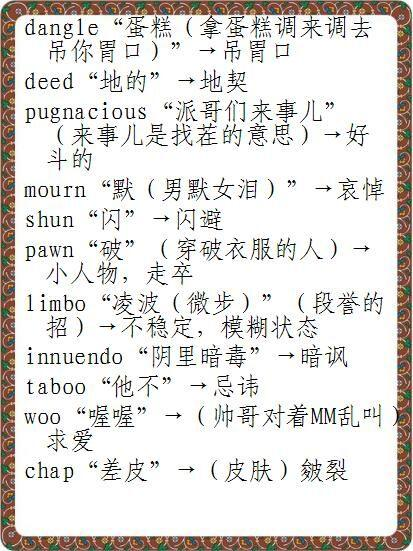 mourn谐音记忆