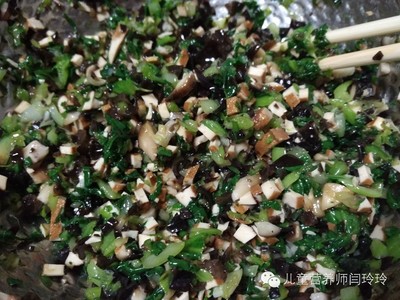香菇青菜调馅的方法