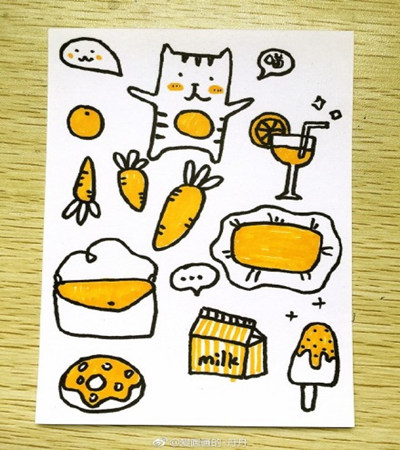 装饰本子的简笔画