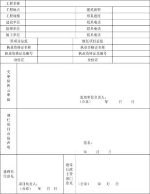 项目经理变更申请书